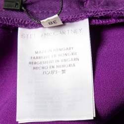 Pre Owned Stella McCartney Purple Crepe Tapered Leg Trousers S