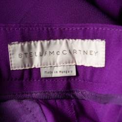 Pre Owned Stella McCartney Purple Crepe Tapered Leg Trousers S