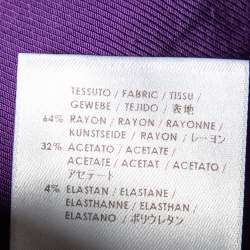 Pre Owned Stella McCartney Purple Crepe Tapered Leg Trousers S