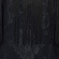 Pre Owned Stella McCartney Black Lace Fringed Sleeveless Mini Dress M