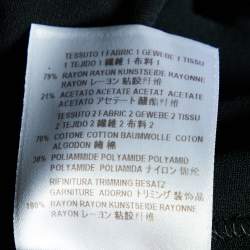 Pre Owned Stella McCartney Black Lace Fringed Sleeveless Mini Dress M