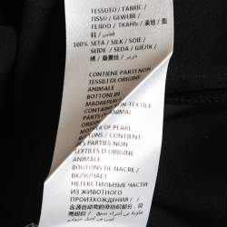 Pre Owned Stella McCartney Black Silk Button Front Shirt M