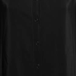 Pre Owned Stella McCartney Black Silk Button Front Shirt M
