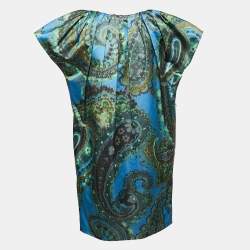 Stella McCartney Multicolor Paisley Printed Satin Midi Dress M