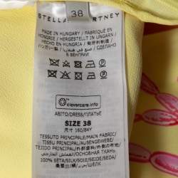 Pre Owned Stella McCartney Pink Coral Print Silk Midi Dress S