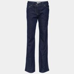 Stella McCartney Navy Blue Denim Studded Detail Jeans L