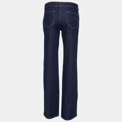 Stella McCartney Navy Blue Denim Studded Detail Jeans L