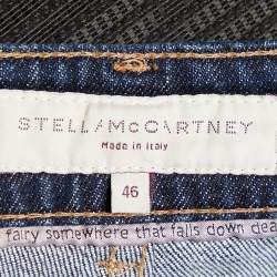 Stella McCartney Navy Blue Denim Studded Detail Jeans L