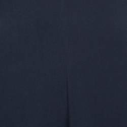 Pre Owned Stella McCartney Navy Blue/Burgundy Crepe Tie-Up Detail Long Dress S