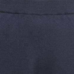 Pre Owned Stella McCartney Navy Blue/Grey Wool Knit Jogger Pants S