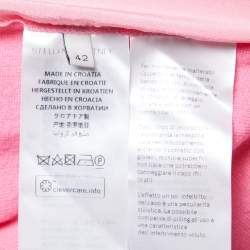 Stella McCartney Pink Wool Knit Lace & Silk Trimmed Sweater M