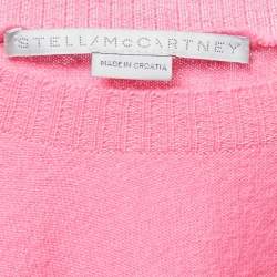Stella McCartney Pink Wool Knit Lace & Silk Trimmed Sweater M