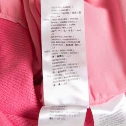 Stella McCartney Pink Knit & Silk Lace Trimmed Midi Skirt XS