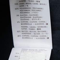 Pre Owned Stella McCartney Navy Blue/Black Striped Wool Double Breasted Blazer S