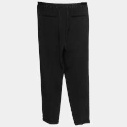 Stella McCartney Black Crepe Elasticized Waist Trousers S