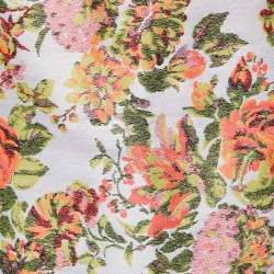 مملوكة مسبقًا Stella McCartney Multicolor Silk Floral Jacquard Knee Length Skirt M