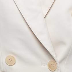 Stella McCartney Cream Wool Double-Breasted Blazer M
