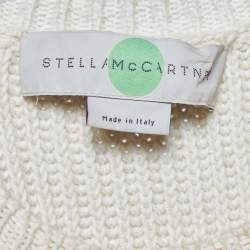 Pre Owned Stella McCartney Color Block Cable Knit Crew Neck Sweater S