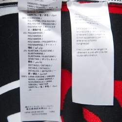 Pre Owned Stella McCartney Multicolor Patterned Wool Belted Asymmetric Long Coat S