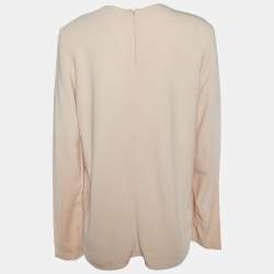 Stella McCartney Light Pink Swan Embroidered Crepe Top M