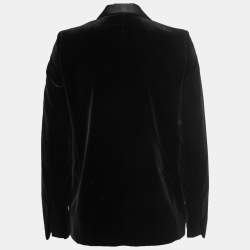 Pre Owned Stella McCartney Black Velvet Single Button Blazer S