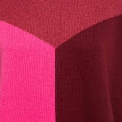 Pre Owned Stella McCartney Pink Colorblock Cashmere Sweater S