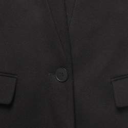 Pre Owned Stella McCartney Black Wool Single-Breasted Coat S