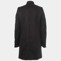 Pre Owned Stella McCartney Black Wool Single-Breasted Coat S