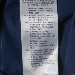 Pre Owned Stella McCartney Navy Blue Jersey Lace Applique Sleeveless Sheath Dress S