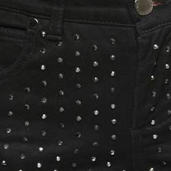 Pre Owned Stella McCartney Black Studded Denim Jeans M Waist 28"