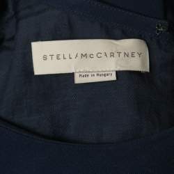 Pre Owned Stella McCartney Navy Blue Crepe Zip Detail Sleeveless Mini Dress XS