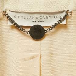Stella McCartney Cream Canvas Single-Button Blazer L