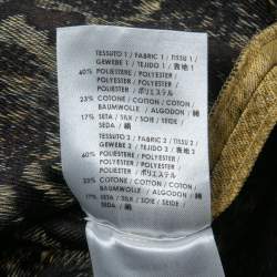 Pre Owned Stella McCartney Yellow Python Jacquard Cap Sleeve Mini Dress S