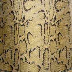 Pre Owned Stella McCartney Yellow Python Jacquard Cap Sleeve Mini Dress S