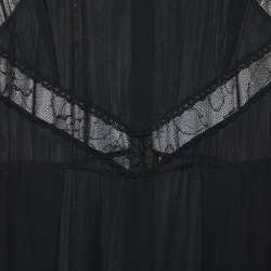 Stella McCartney Black Lace & Georgette Jumpsuit M