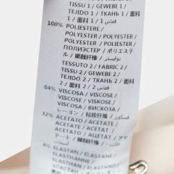 Pre Owned Stella McCartney Light Pink Crepe Jacquard Frilled Hem Mini Dress S