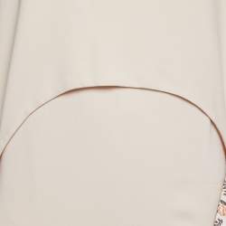 Pre Owned Stella McCartney Light Pink Crepe Jacquard Frilled Hem Mini Dress S