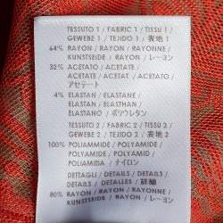 Pre Owned Stella McCartney Red & Pink Embroidered Paneled Crepe Maxi Dress M