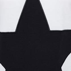 Pre Owned Stella McCartney White Cotton Knit Fringed Star Applique Detail T-Shirt S