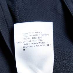 Pre Owned Stella McCartney Navy Blue Textured Cotton Playsuit S