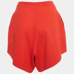 Pre Owned Stella McCartney Red Knit Elasticated High Waist Shorts XS