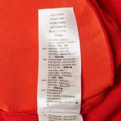 Pre Owned Stella McCartney Red Knit Elasticated High Waist Shorts XS