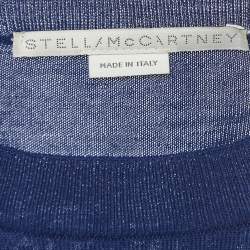 Pre Owned Stella McCartney Blue Wool Crew Neck Flared Sweater S