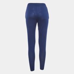 Pre Owned Stella McCartney Blue Wool Elasticated Waist Joggers S