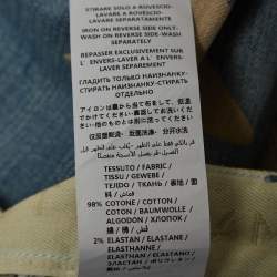 Pre Owned Stella McCartney Blue Stars Print Denim Slim Fit Jeans S Waist 26"