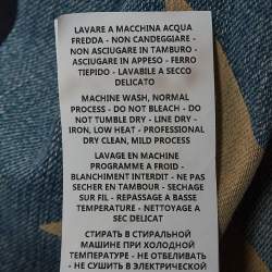 Pre Owned Stella McCartney Blue Stars Print Denim Slim Fit Jeans S Waist 26"