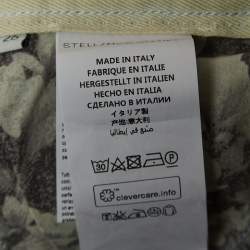 Pre Owned Stella McCartney Blue Stars Print Denim Slim Fit Jeans S Waist 26"