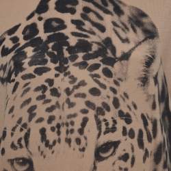 Pre Owned Stella McCartney Light Brown Tiger Print Sleeveless T-Shirt S