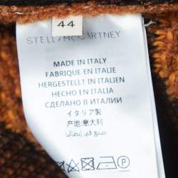 Stella McCartney Brown Wool Tiger Intarsia Pencil Skirt M