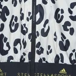 Pre Owned Stella McCartney Stella Sport X Adidas Leopard Print Synthetic Zip Front Jacket L